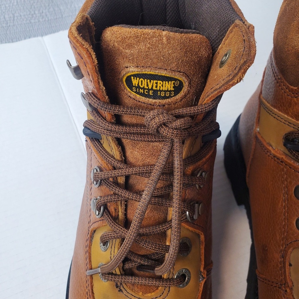 Wolverine Floorhand Steel Toe Work Boots Mens 10M Brown Leather W04013 EH - Picture 12 of 14